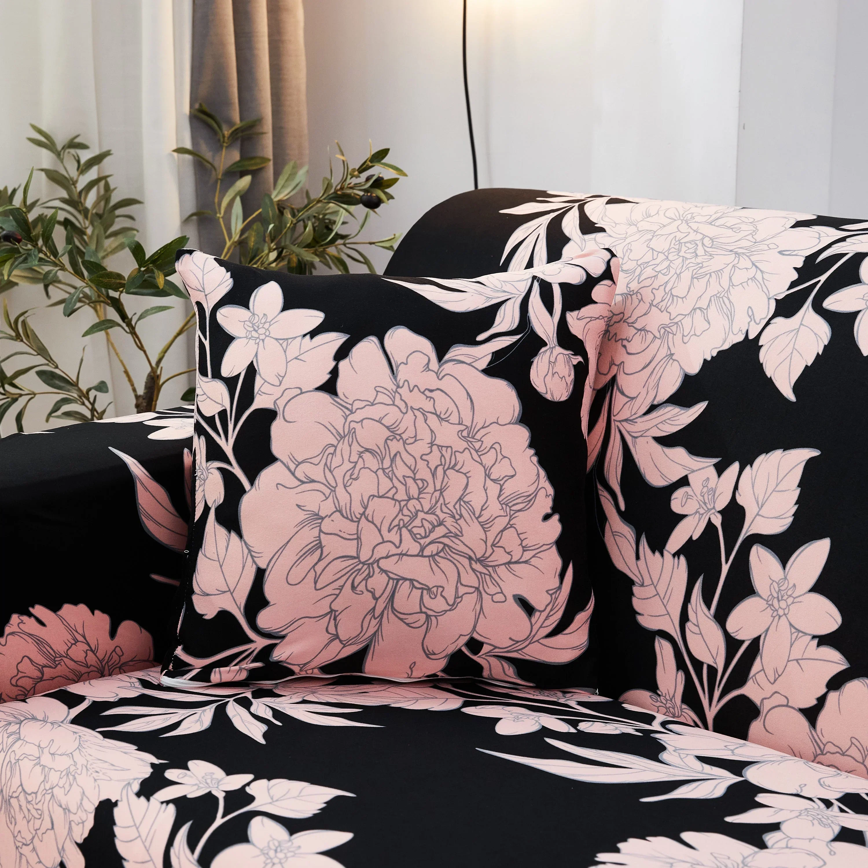 Corner Sofa Cover - Azrose - Adaptable & Expandable - Image 2