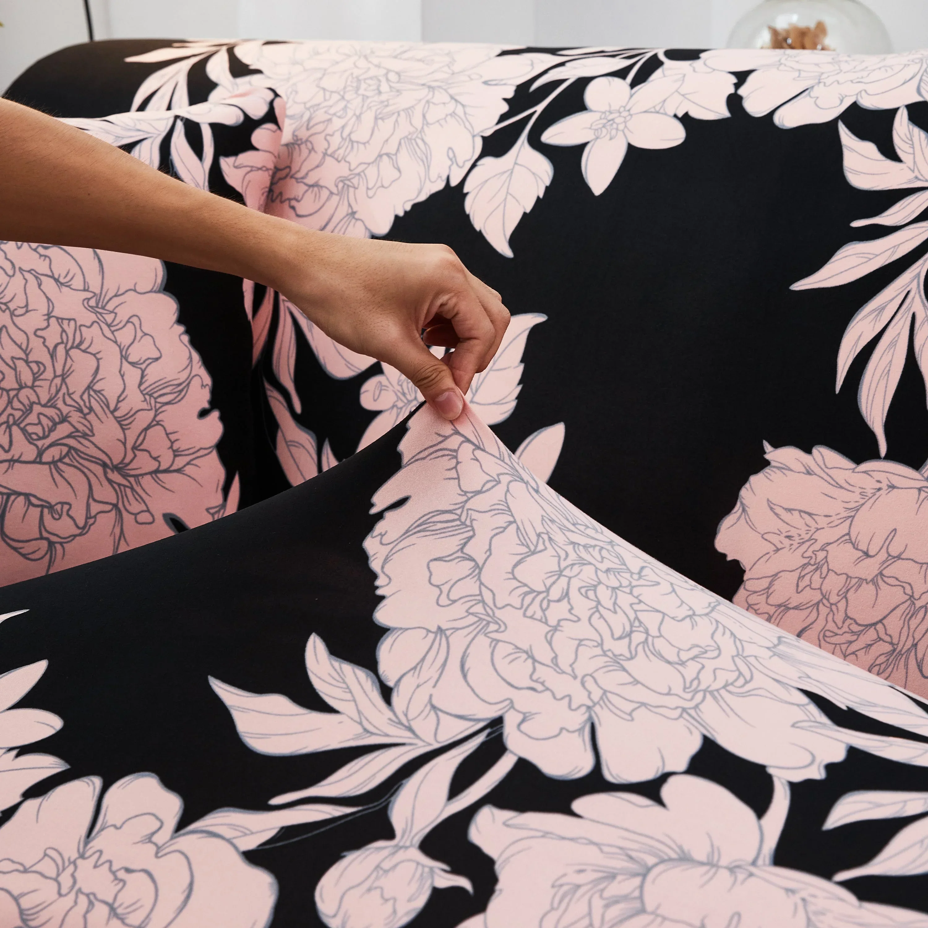 Corner Sofa Cover - Azrose - Adaptable & Expandable - Image 3