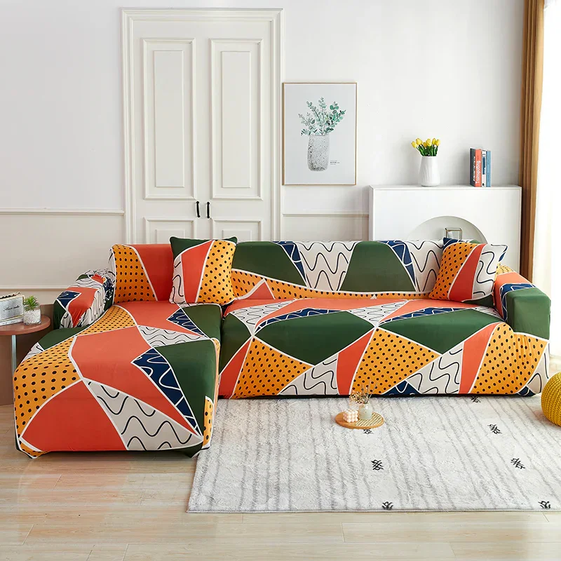 Corner Sofa Cover - Geo Chic - Adaptable & Expandable