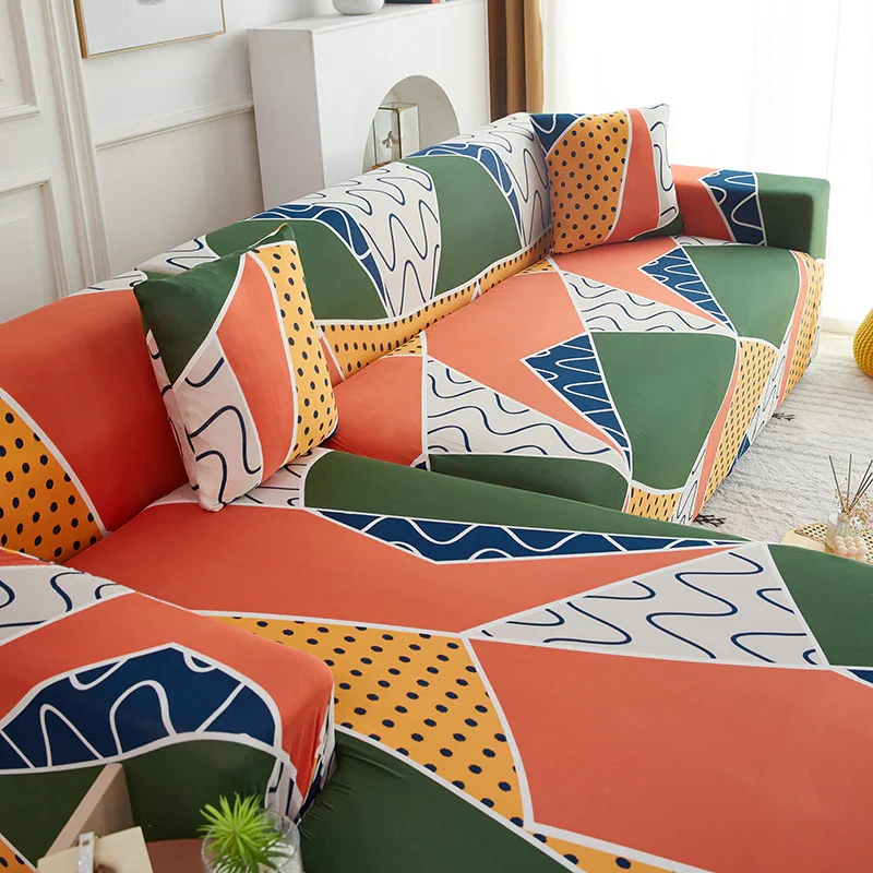 Corner Sofa Cover - Geo Chic - Adaptable & Expandable - Image 2