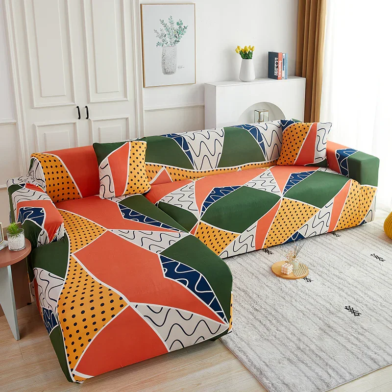 Corner Sofa Cover - Geo Chic - Adaptable & Expandable - Image 5