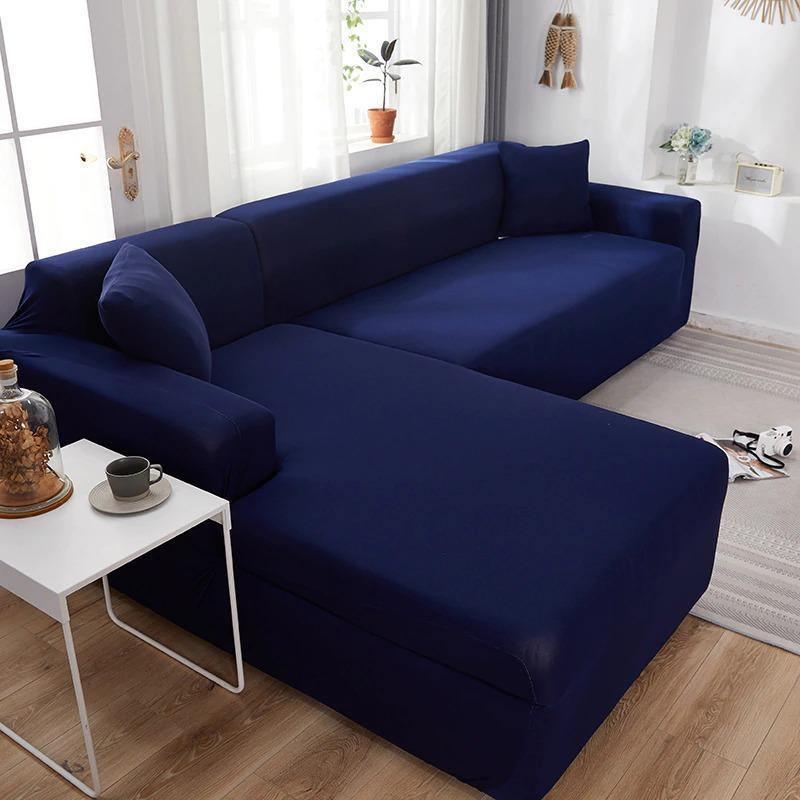 Corner Sofa Cover - Night Blue - Adaptable & Expandable