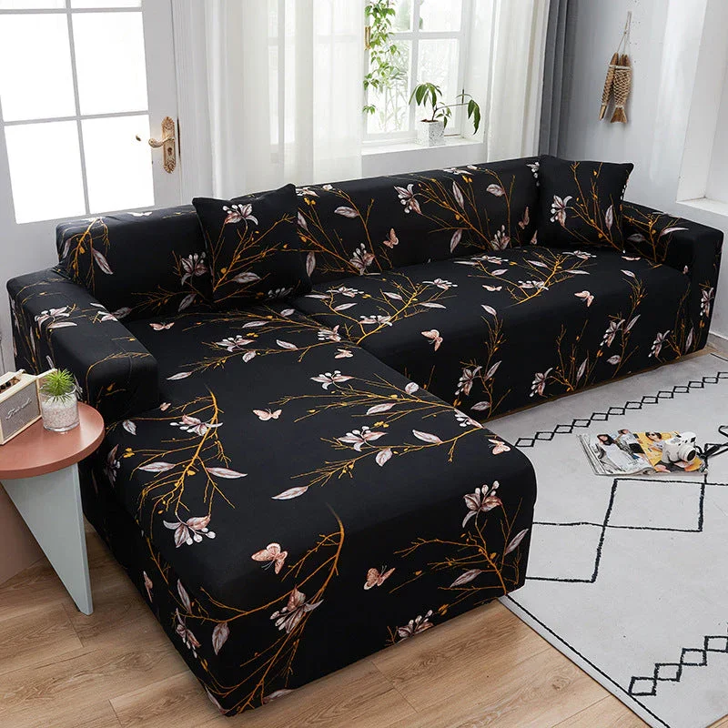 Corner Sofa Cover - Printemps - Adaptable & Expandable