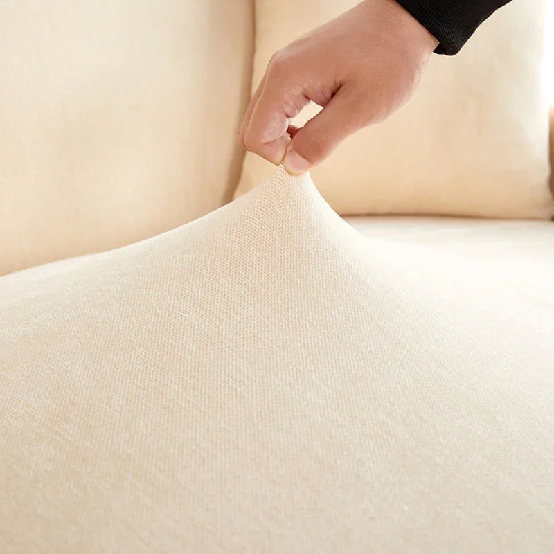 Corner Sofa Cover - Snow Neil - Beige - Adaptable & Expandable - Image 4