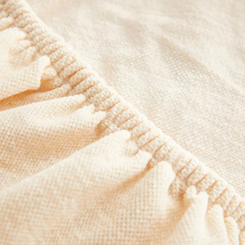 Corner Sofa Cover - Snow Neil - Beige - Adaptable & Expandable - Image 5
