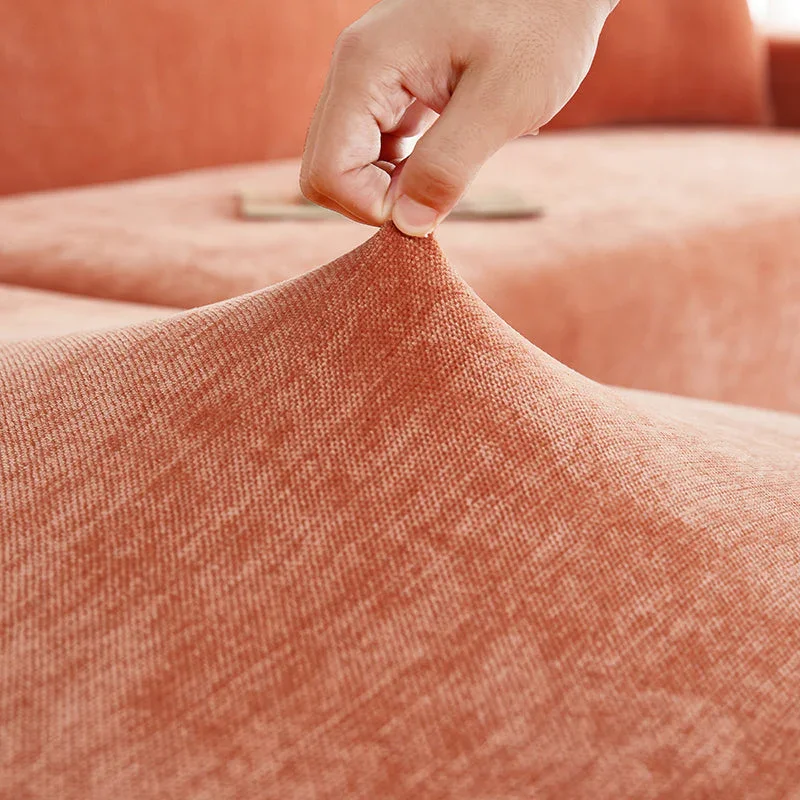 Corner Sofa Cover - Snow Neil - Premium Orange - Adaptable & Expandable - Image 4