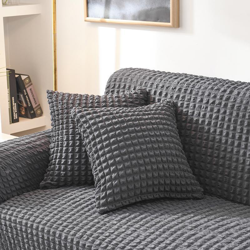 Pillow Cover - Bubble Fabric - Anthracite Grey
