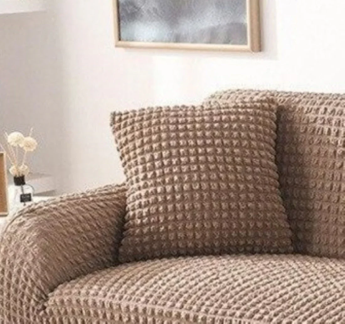 Pillow Cover - Bubble Fabric - Brown