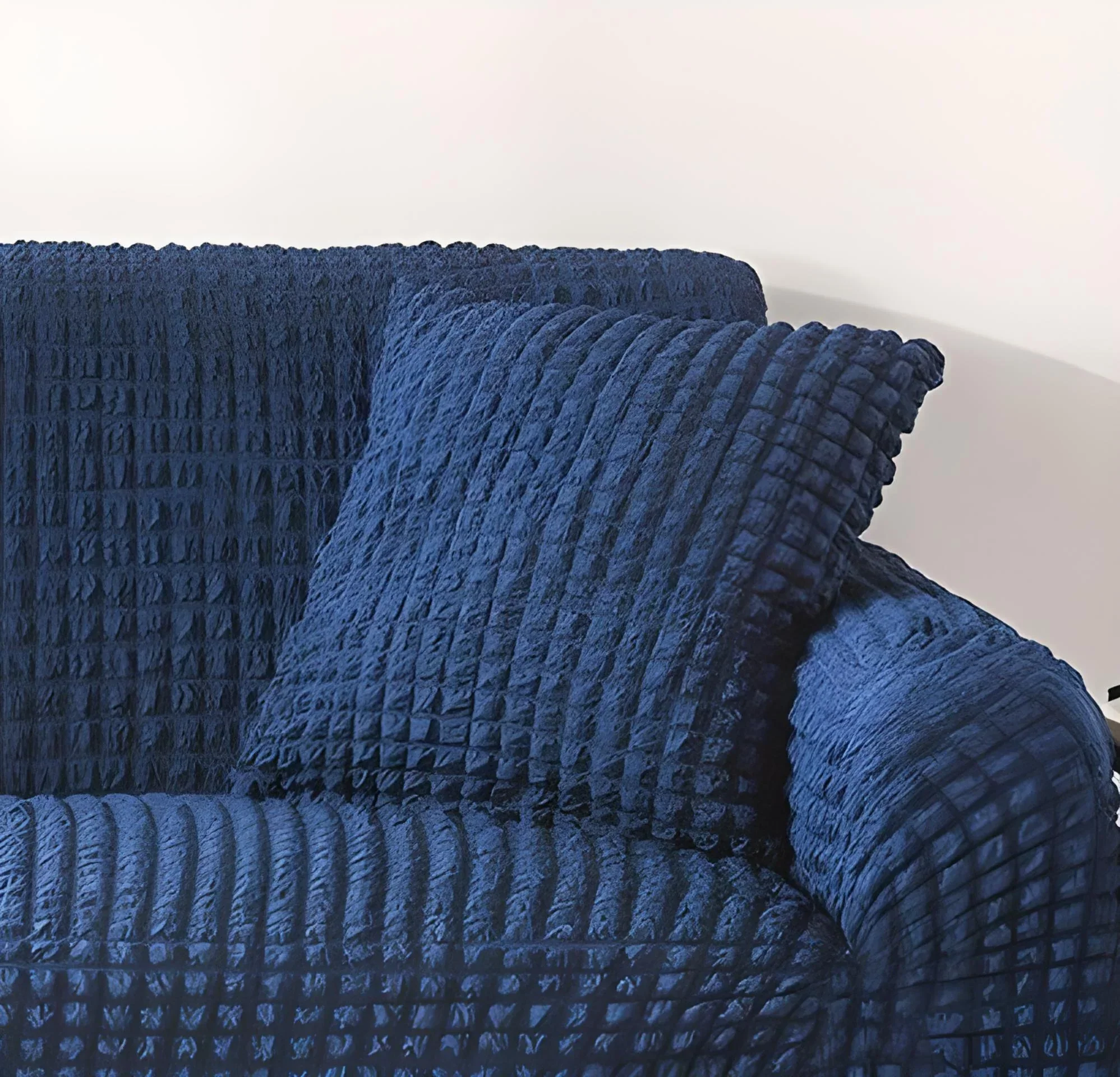 Pillow Cover - Bubble Fabric - Dark Blue
