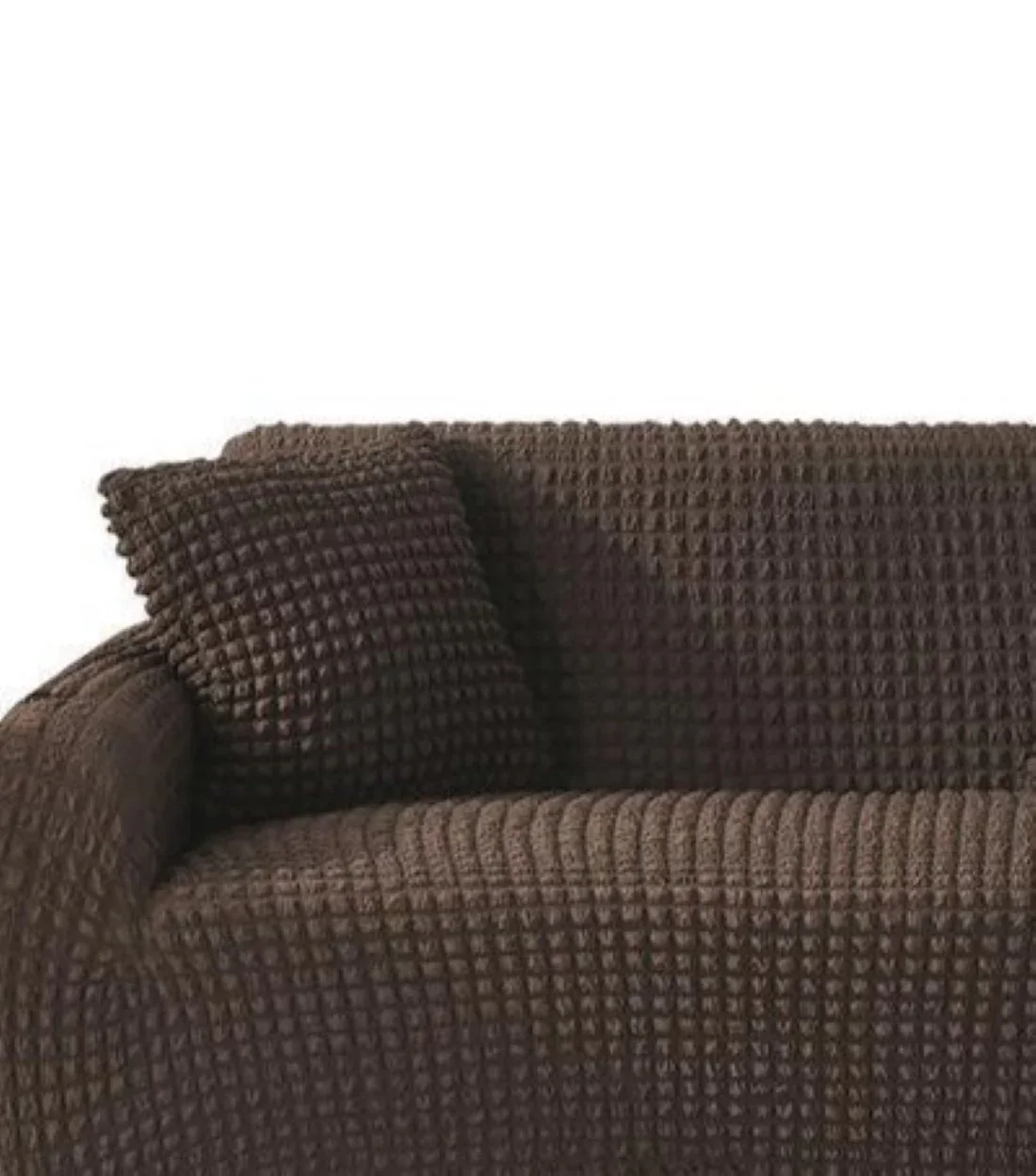 Pillow Cover - Bubble Fabric - Dark Brown