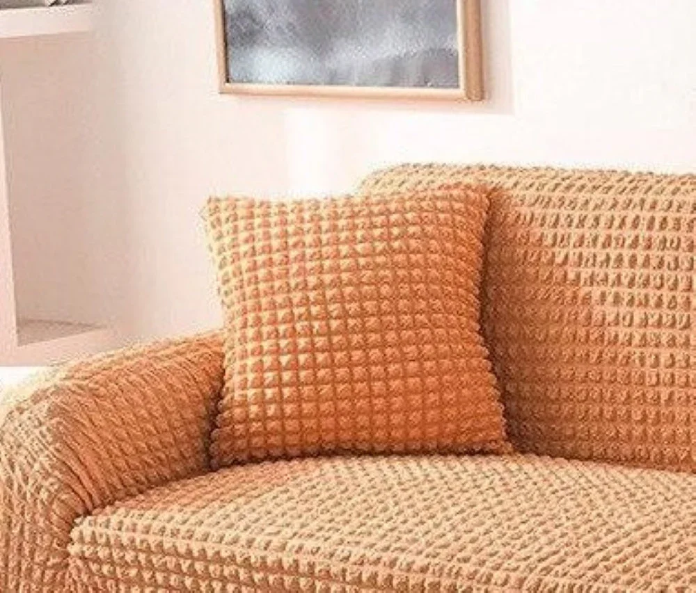 Pillow Cover - Bubble Fabric - Orange
