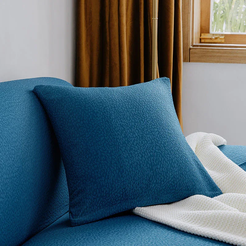 Pillow Cover - Bubble Gauze - Bright Blue - Waterproof - Image 2