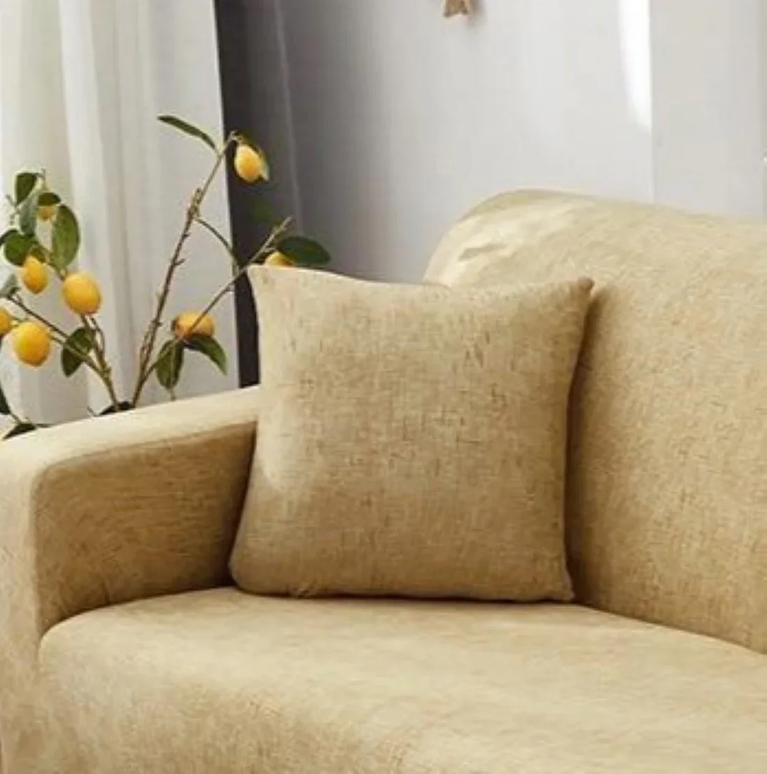 Pillow Cover - Cross pattern - Beige