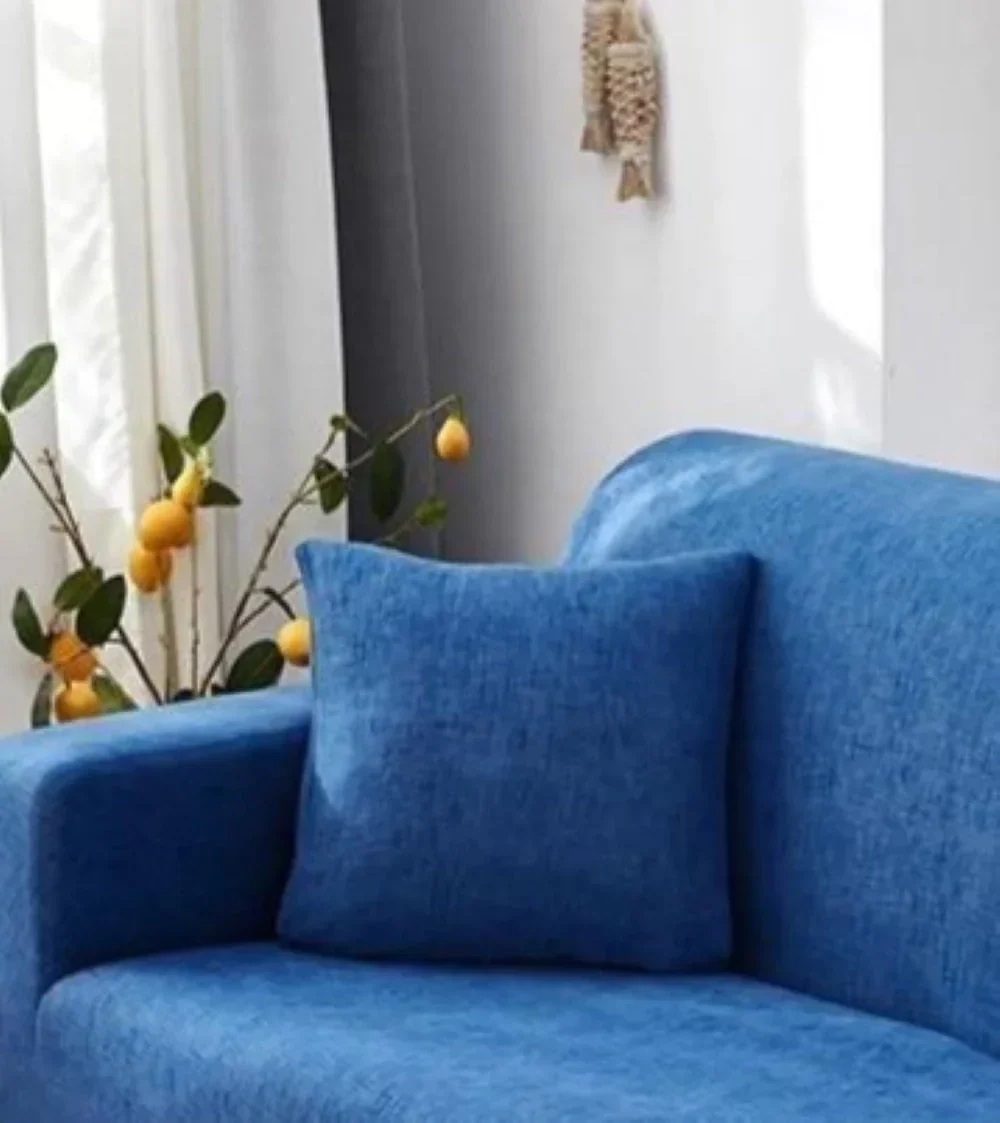 Pillow Cover - Cross pattern - Blue