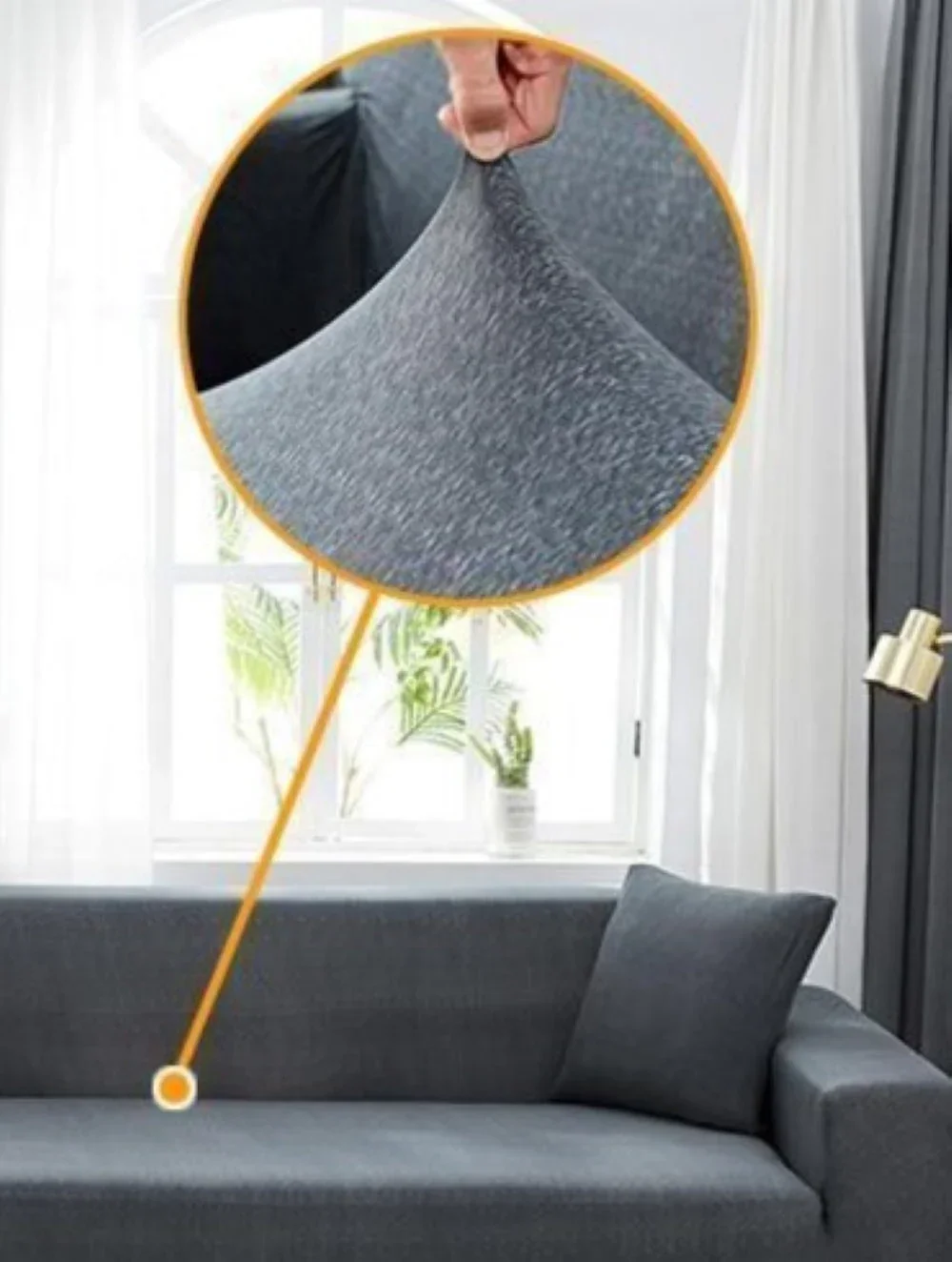 Pillow Cover - Spotted Pattern - Anthracite Grey