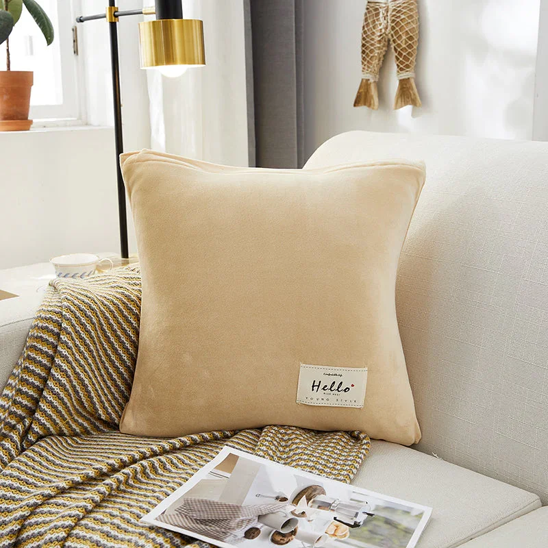 Pillow Cover - Velvet - Beige