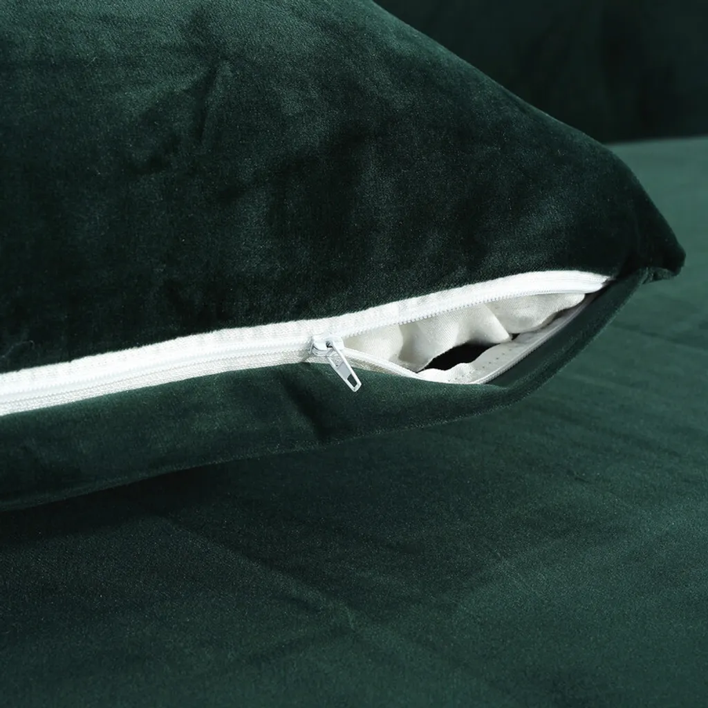 Pillow Cover - Velvet - Dark Green - Image 4