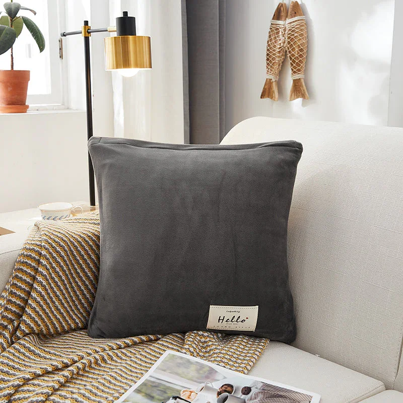 Pillow Cover - Velvet - Grey
