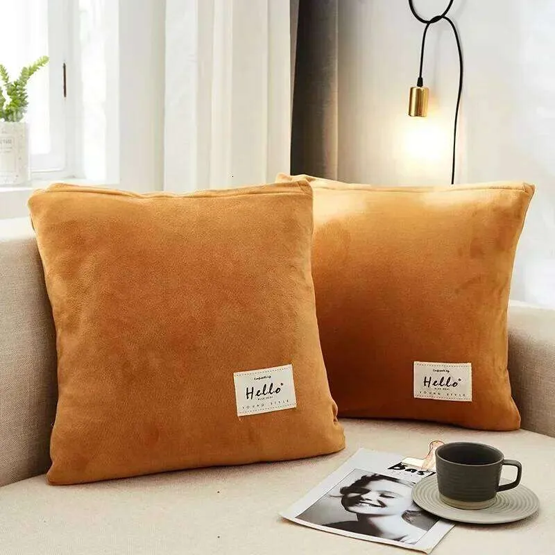 Pillow Cover - Velvet - Orange - Image 3