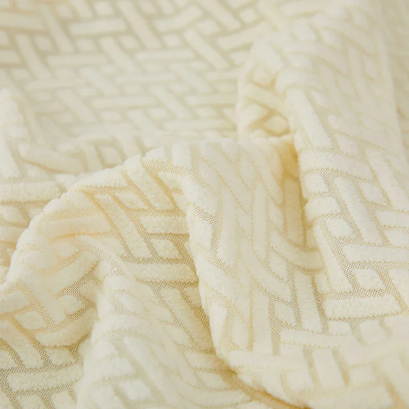Recliner Sofa Cover - Interwoven Pattern - Beige - Adaptable & Expandable - Image 10