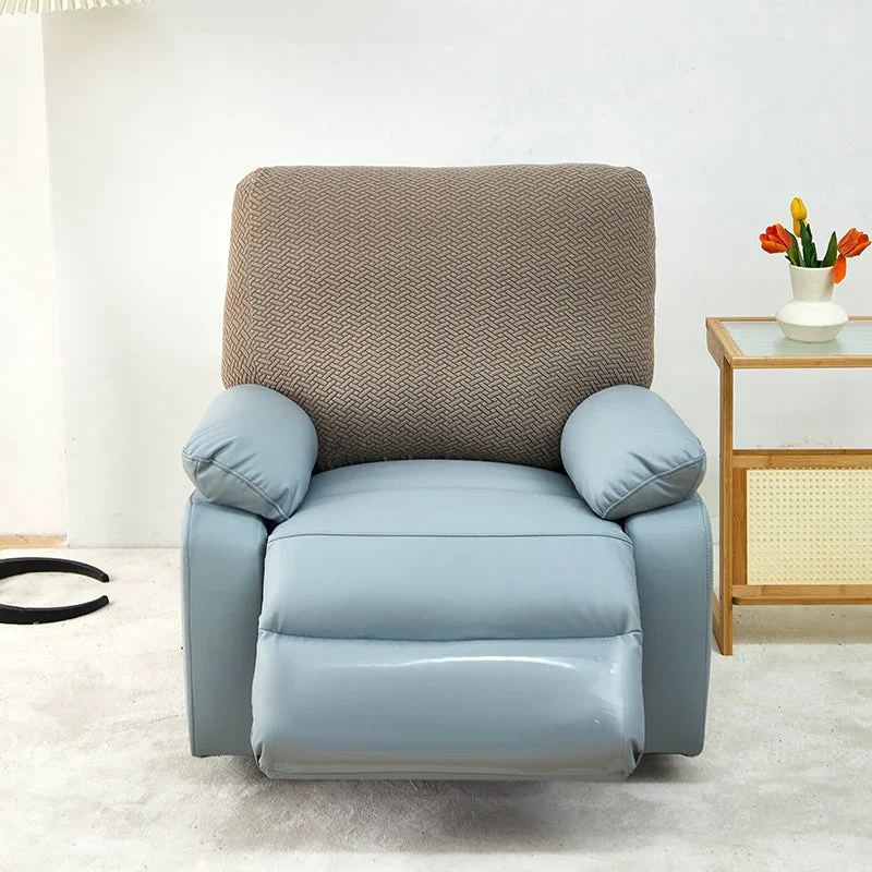 Recliner Sofa Cover - Interwoven Pattern - Brown - Adaptable & Expandable - Image 6