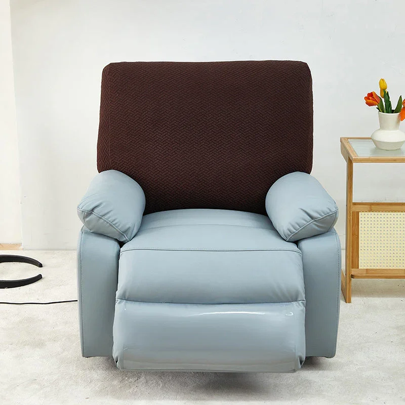 Recliner Sofa Cover - Interwoven Pattern - Dark Brown - Adaptable & Expandable - Image 6