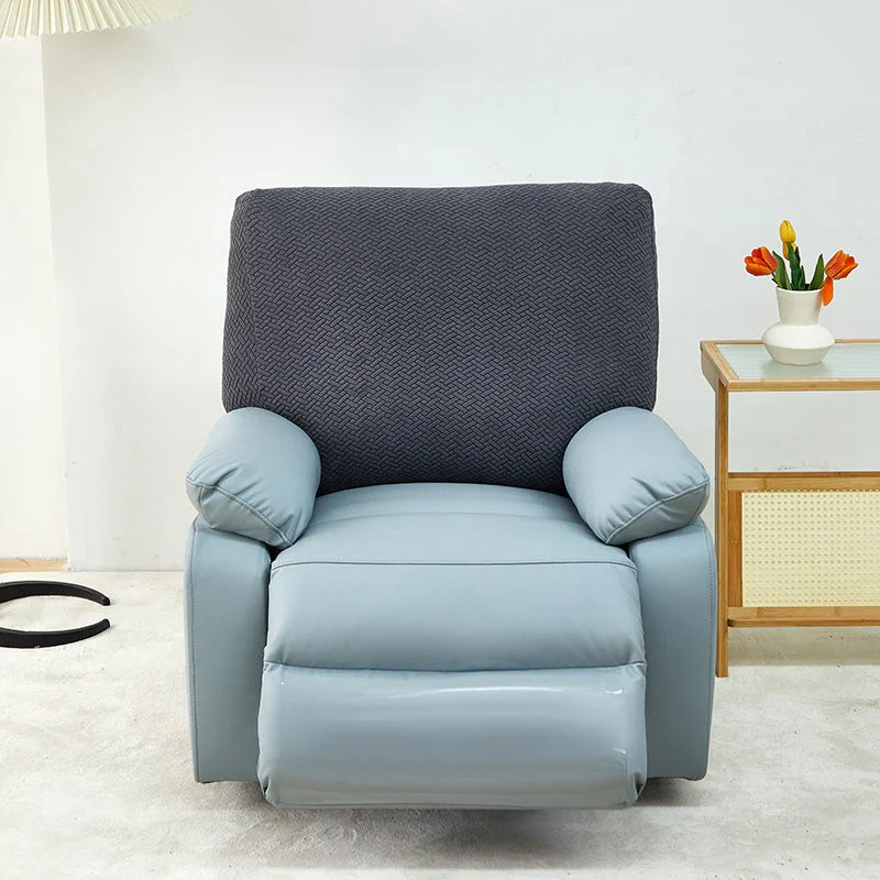 Recliner Sofa Cover - Interwoven Pattern - Dark Gray - Adaptable & Expandable - Image 6