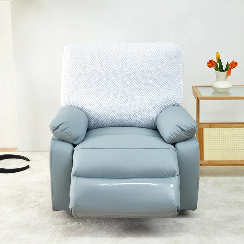 Recliner Sofa Cover - Interwoven Pattern - White - Adaptable & Expandable - Image 5