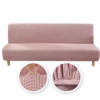 Sofa Bed Cover - Narrow Jacquard - Pink Pastel - Adaptable & Expandable