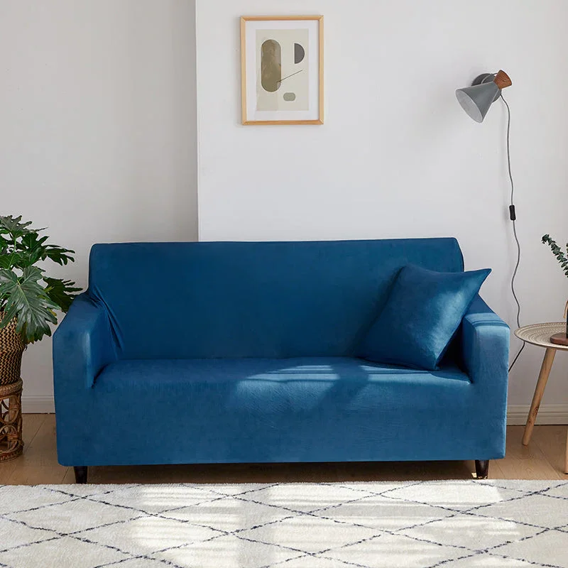 Sofa Cover- Blue sapphire - Adaptable & Expandable - Image 3