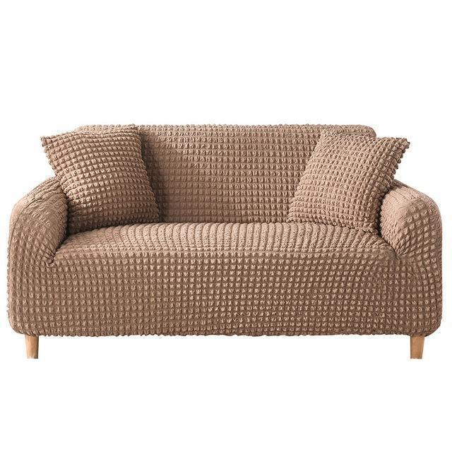 Sofa Cover - Bubble Fabric - Brown - Adaptable & Expandable - Image 2