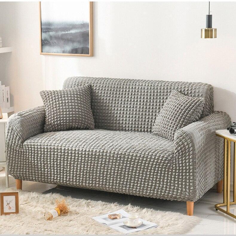 Sofa Cover - Bubble Fabric - Grey - Adaptable & Expandable - Image 2