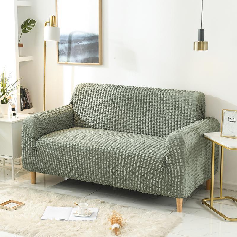 Sofa Cover - Bubble Fabric - Pale Green - Adaptable & Expandable