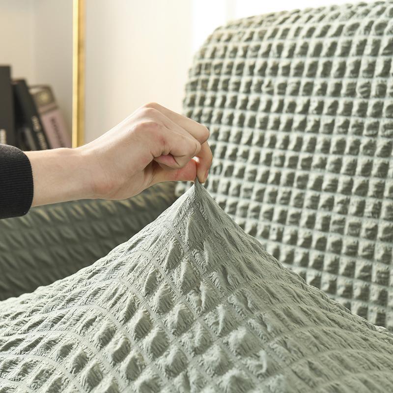 Sofa Cover - Bubble Fabric - Pale Green - Adaptable & Expandable - Image 5