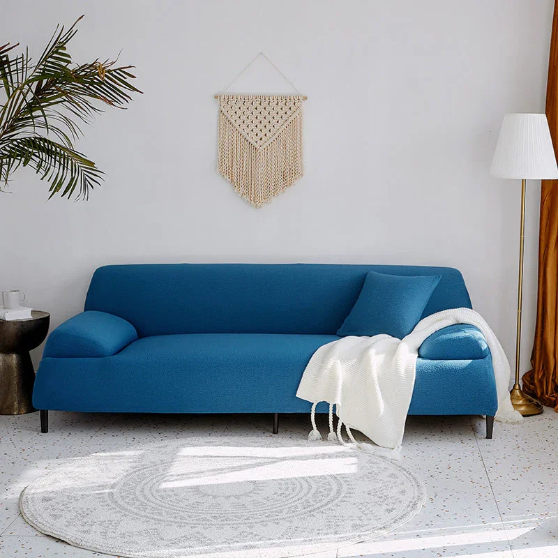 Sofa Cover - Bubble Gauze - Bright Blue - Waterproof