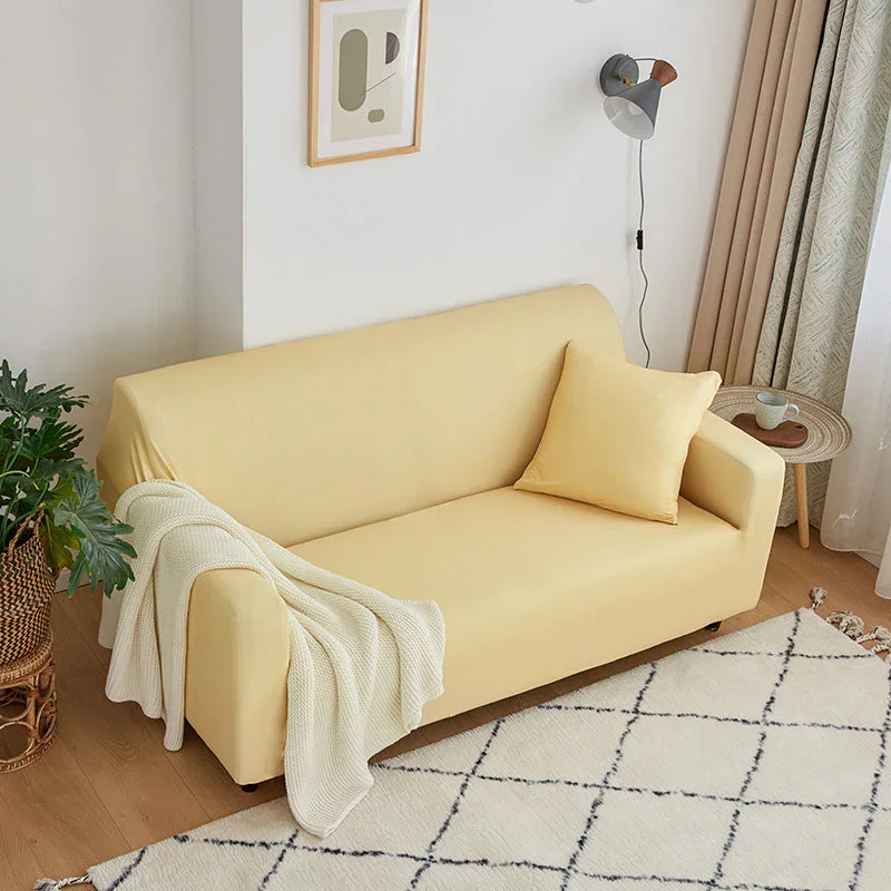 Sofa Cover - Buttermilk yellow - Adaptable & Expandable - Image 2