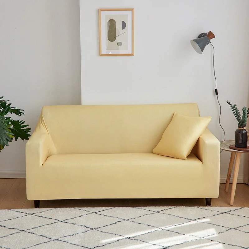 Sofa Cover - Buttermilk yellow - Adaptable & Expandable - Image 3