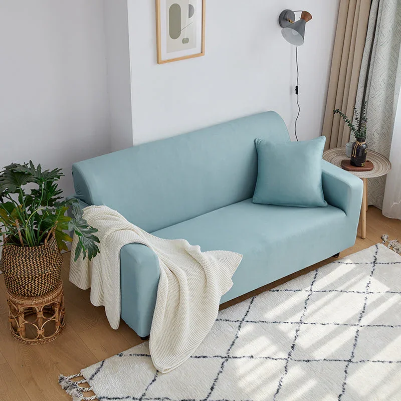 Sofa Cover- Coral Blue - Adaptable & Expandable - Image 2