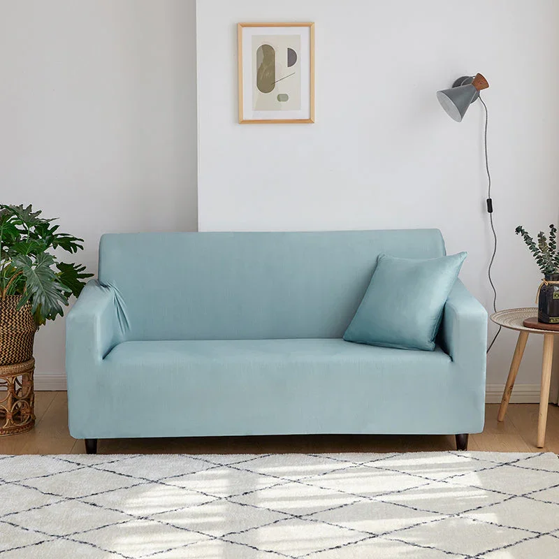 Sofa Cover- Coral Blue - Adaptable & Expandable - Image 3