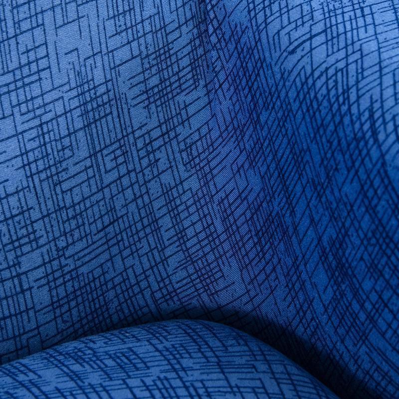 Sofa Cover - Cross pattern - Blue - Adaptable & Expandable - Image 2