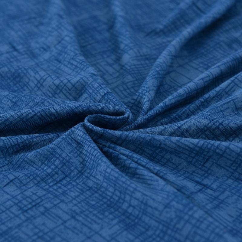 Sofa Cover - Cross pattern - Blue - Adaptable & Expandable - Image 6