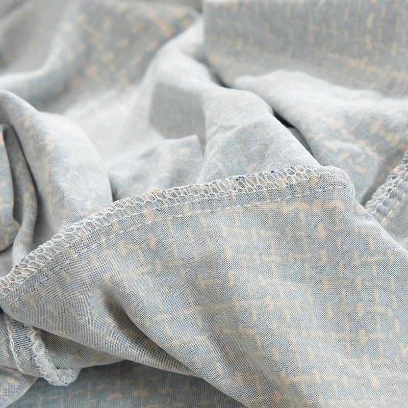 Sofa Cover - Cross pattern - Blue-Gold - Adaptable & Expandable - Image 5