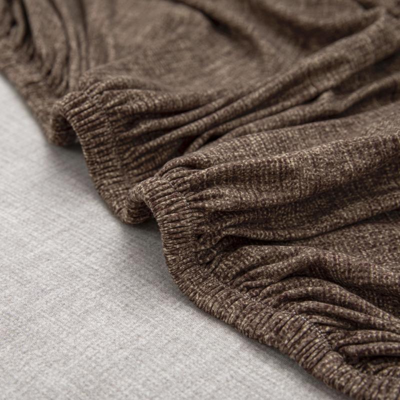 Sofa Cover - Cross pattern - Coffee - Adaptable & Expandable - Image 3