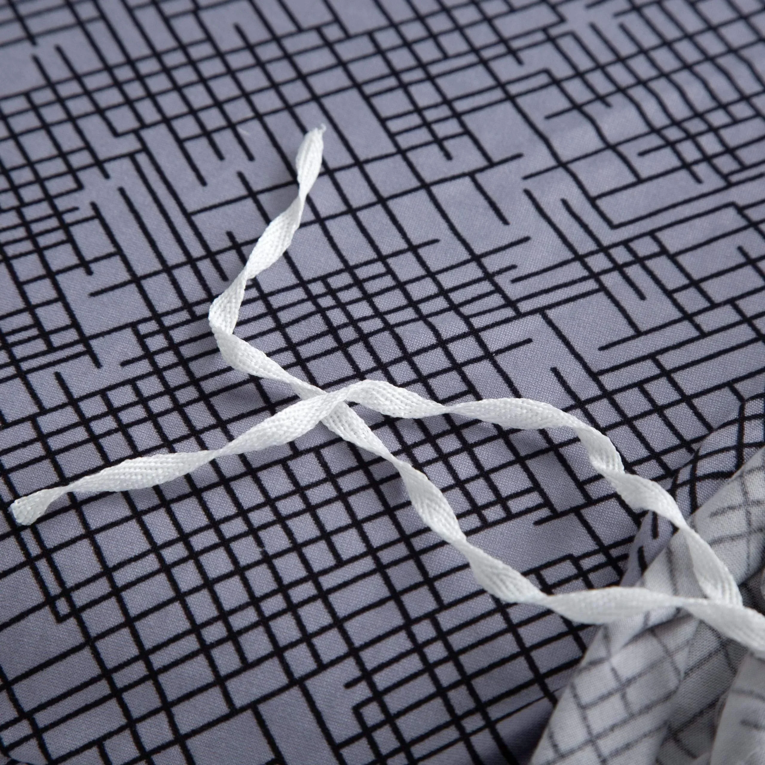 Sofa Cover - Cross pattern - Grey - Adaptable & Expandable - Image 4