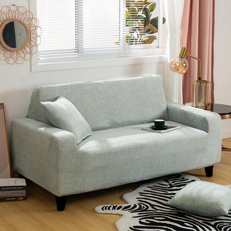 Sofa Cover - Cross pattern - Pastel Green - Adaptable & Expandable