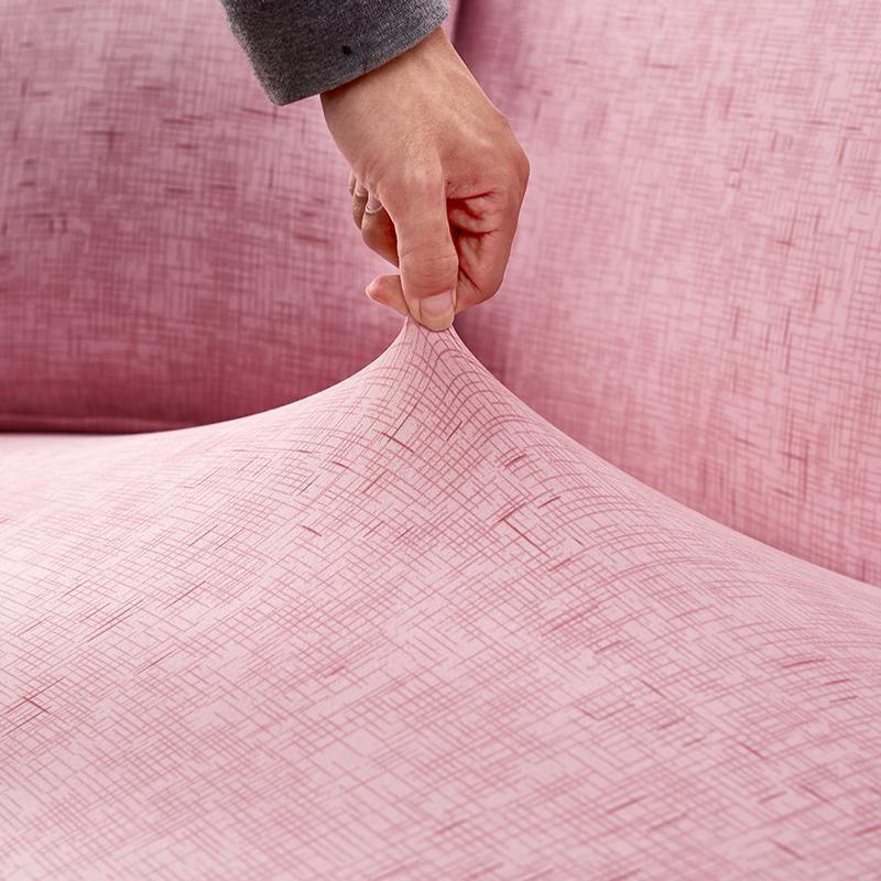 Sofa Cover - Cross pattern - Pink - Adaptable & Expandable - Image 2