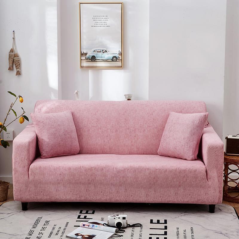 Sofa Cover - Cross pattern - Pink - Adaptable & Expandable - Image 3
