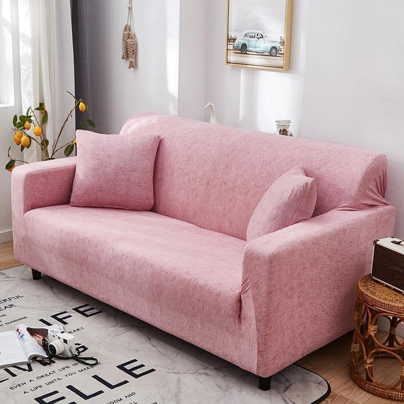 Sofa Cover - Cross pattern - Pink - Adaptable & Expandable - Image 6