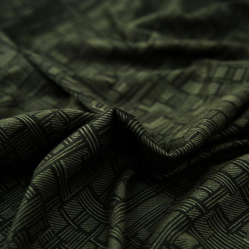 Sofa Cover - Rectangle Pattern - Olive green - Adaptable & Expandable - Image 5