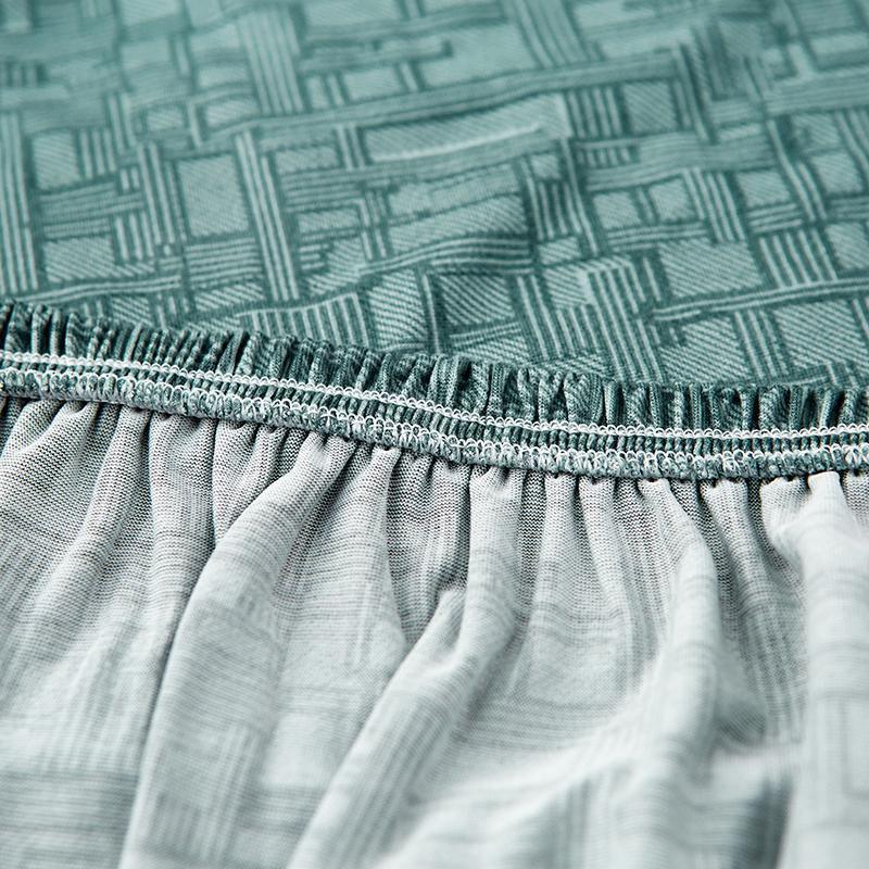 Sofa Cover - Rectangle Pattern - Pastel Green - Adaptable & Expandable - Image 2